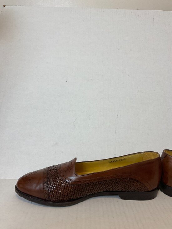 Bragano Cole Haan Loafers Brown Men\'s 10.5 Braided Leather Cap Toe main image 2